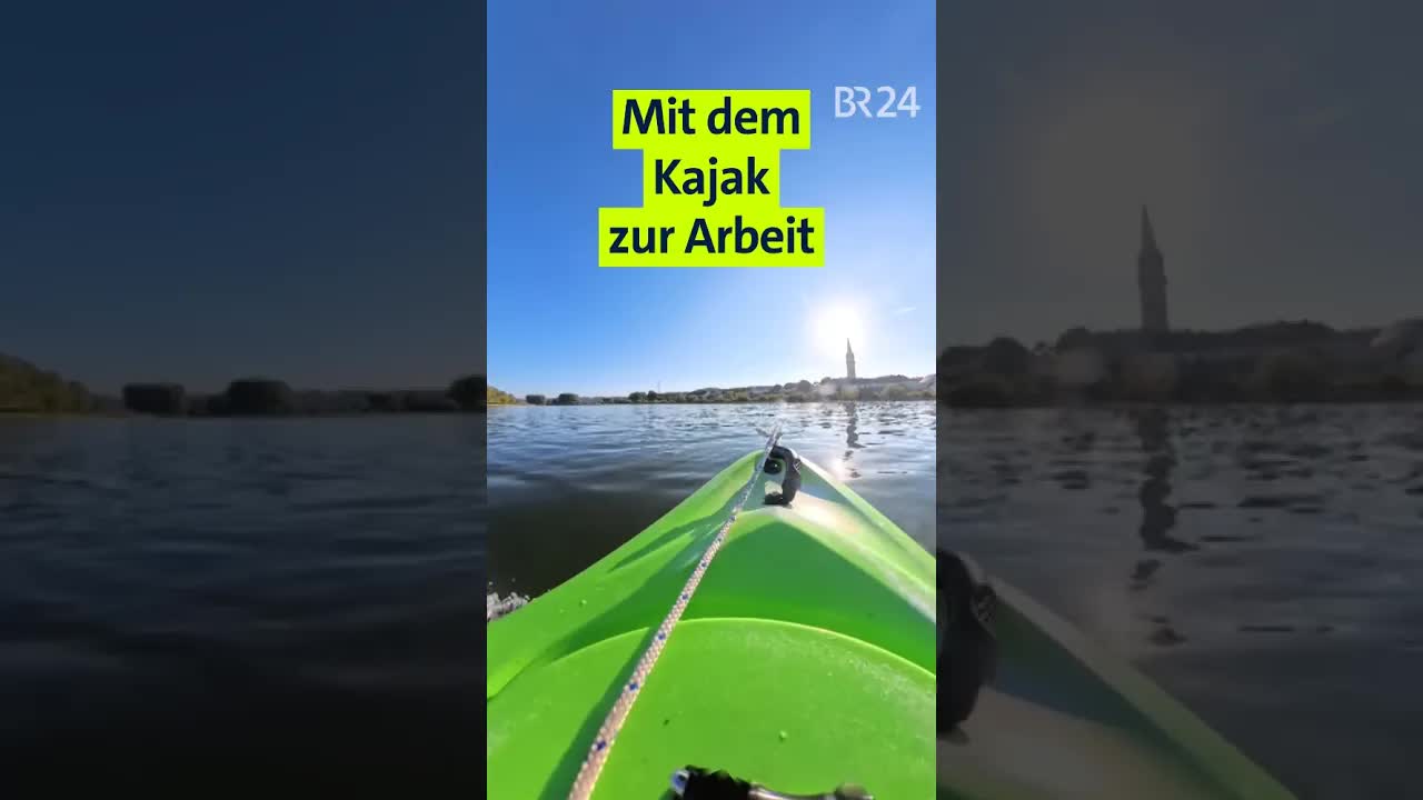 Mit dem Kajak zur Arbeit über die Donau