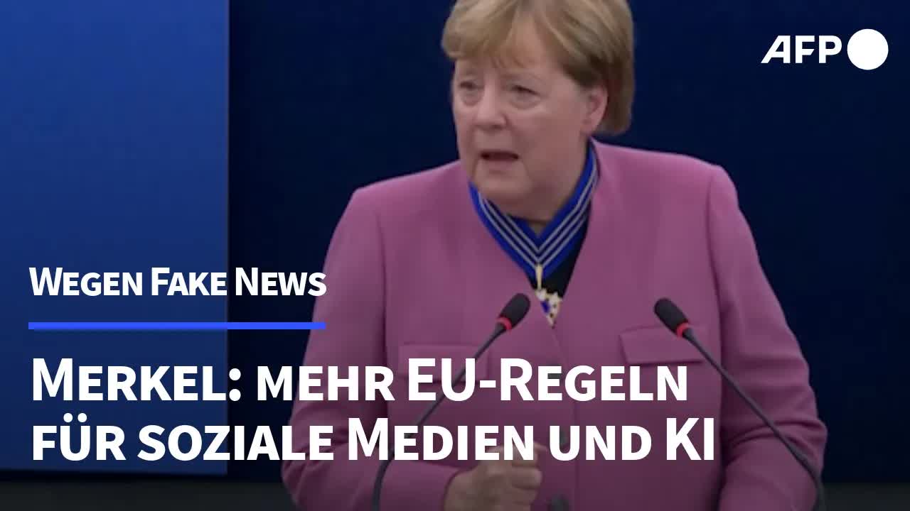 Merkel fordert Regulierung von sozialen Medien und KI