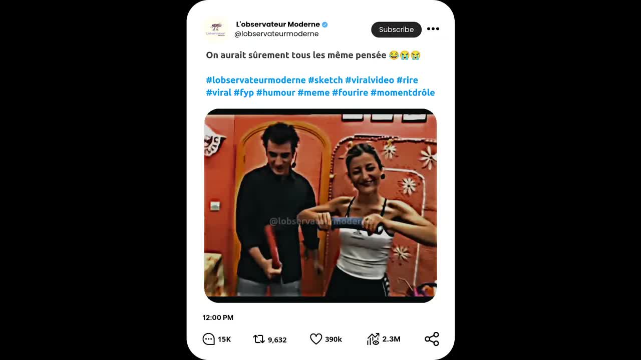 Réaction humoristique à un réflexe naturel