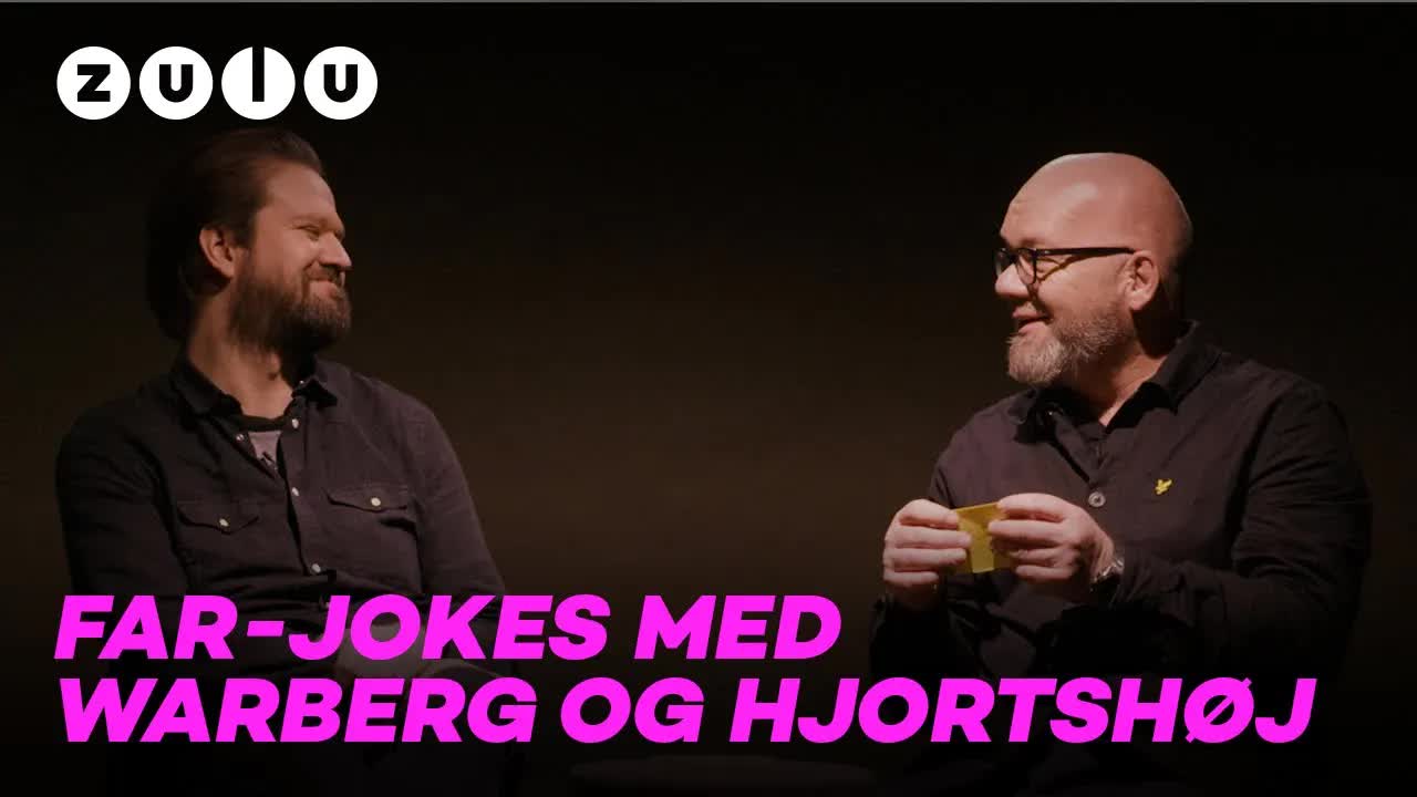 Thomas Warberg og Lars Hjortshøj læser dårlige far-jokes