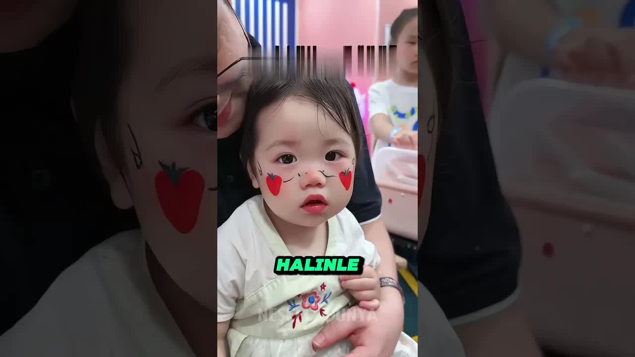 Kızın Yüzüne Çilek Yapma Makyajı