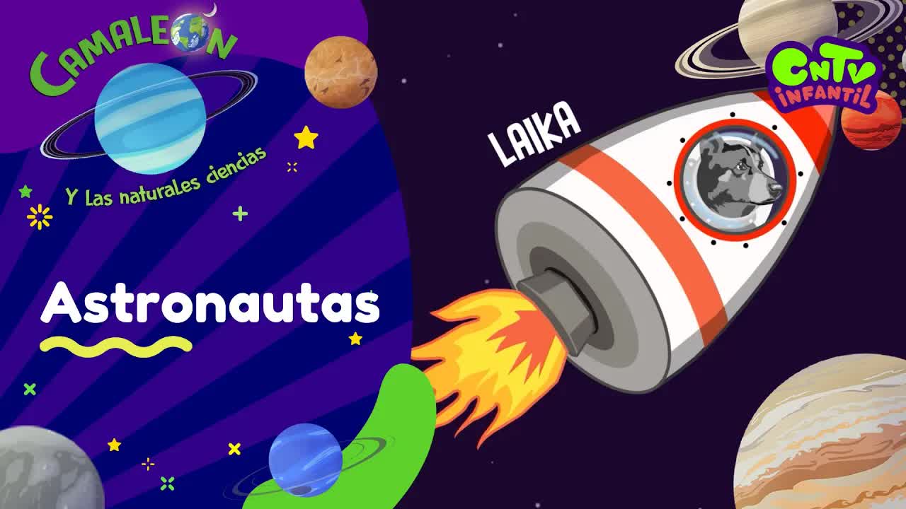Camaleón y Rita aprenden sobre astronautas