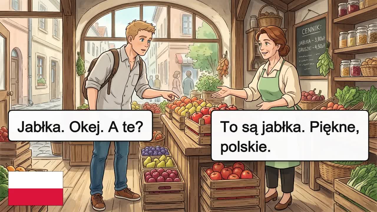 Kupowanie owoców na straganie
