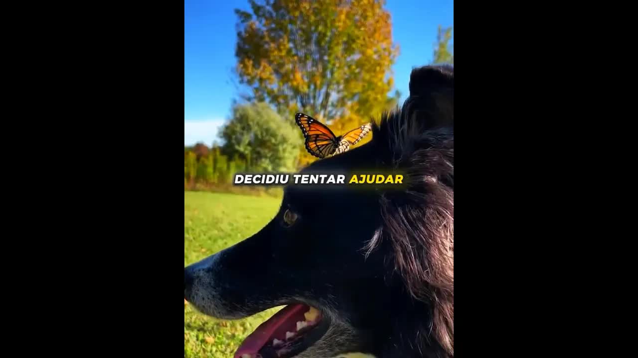 Mulher ajuda borboleta com asa quebrada a voar novamente