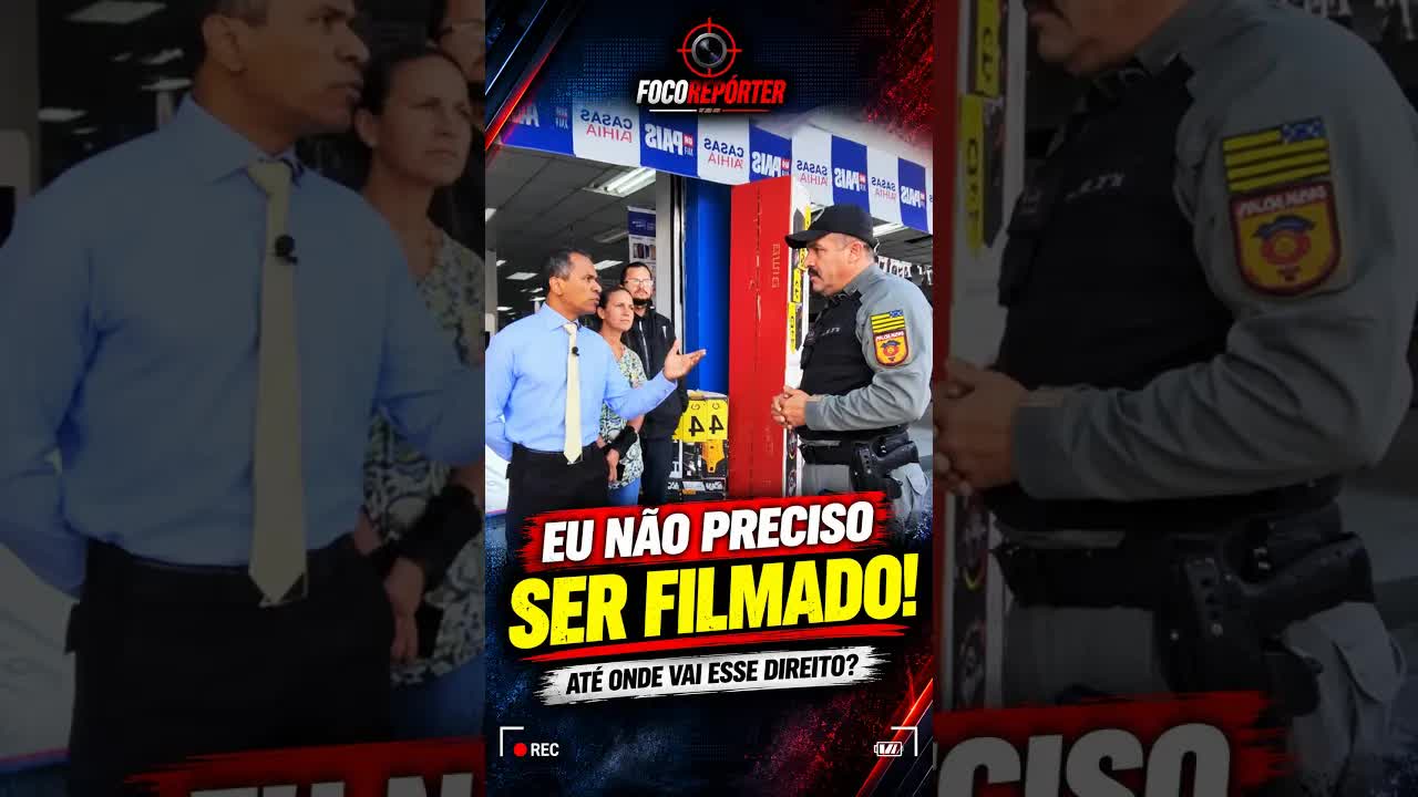 Repórter confronta polícia sobre filmagem em loja