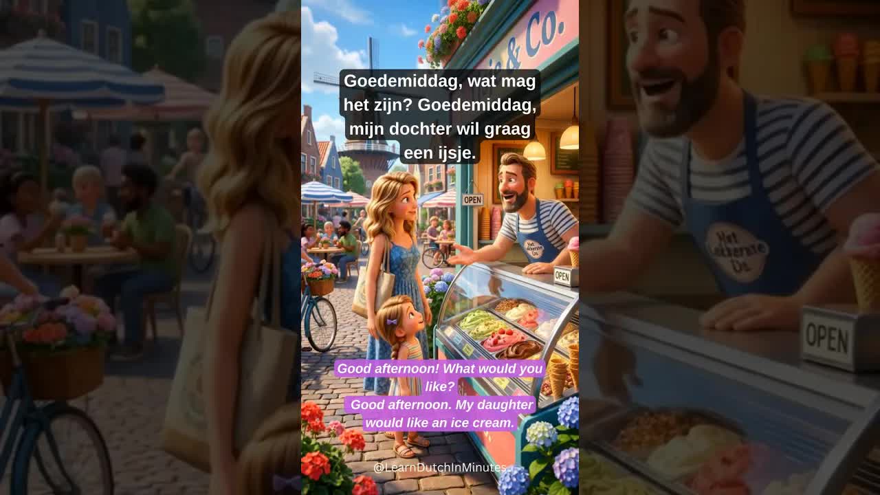 Een ijsje kopen met een kind