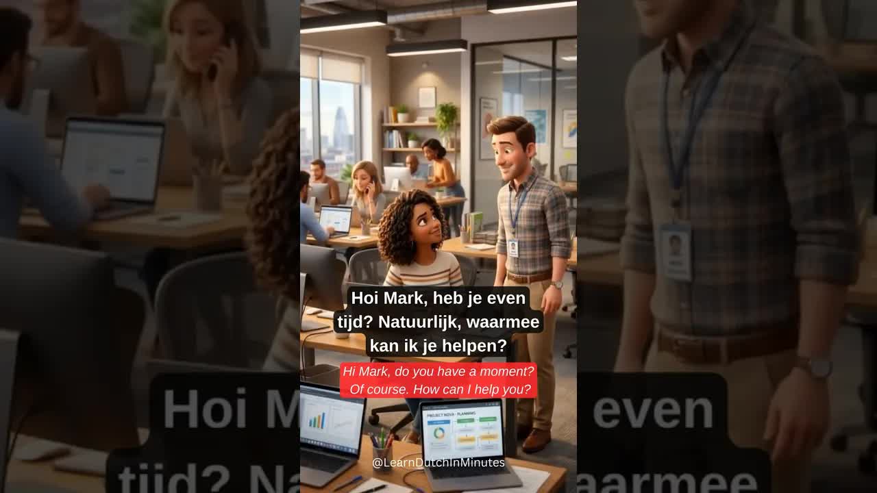 Hulp vragen aan een collega op kantoor