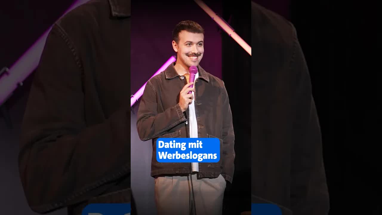 Komödie: Nur mit Werbeslogans reden