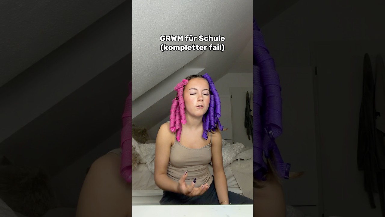Schul-Morgen mit kranken Haaren und Herbstferien