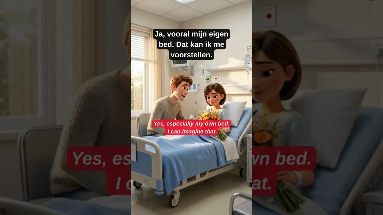 Bezoek aan een zieke vriendin in het ziekenhuis