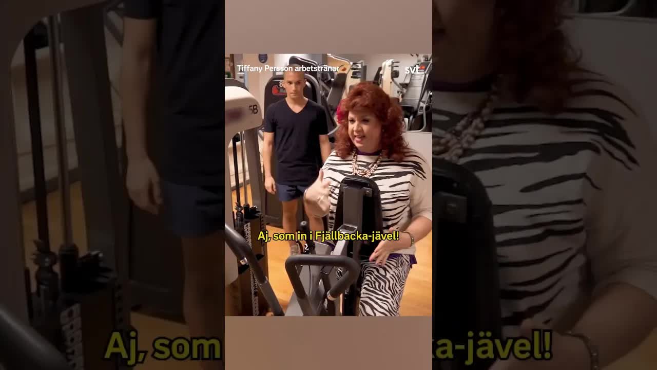 Tiffany Persson som personlig tränare på gymmet