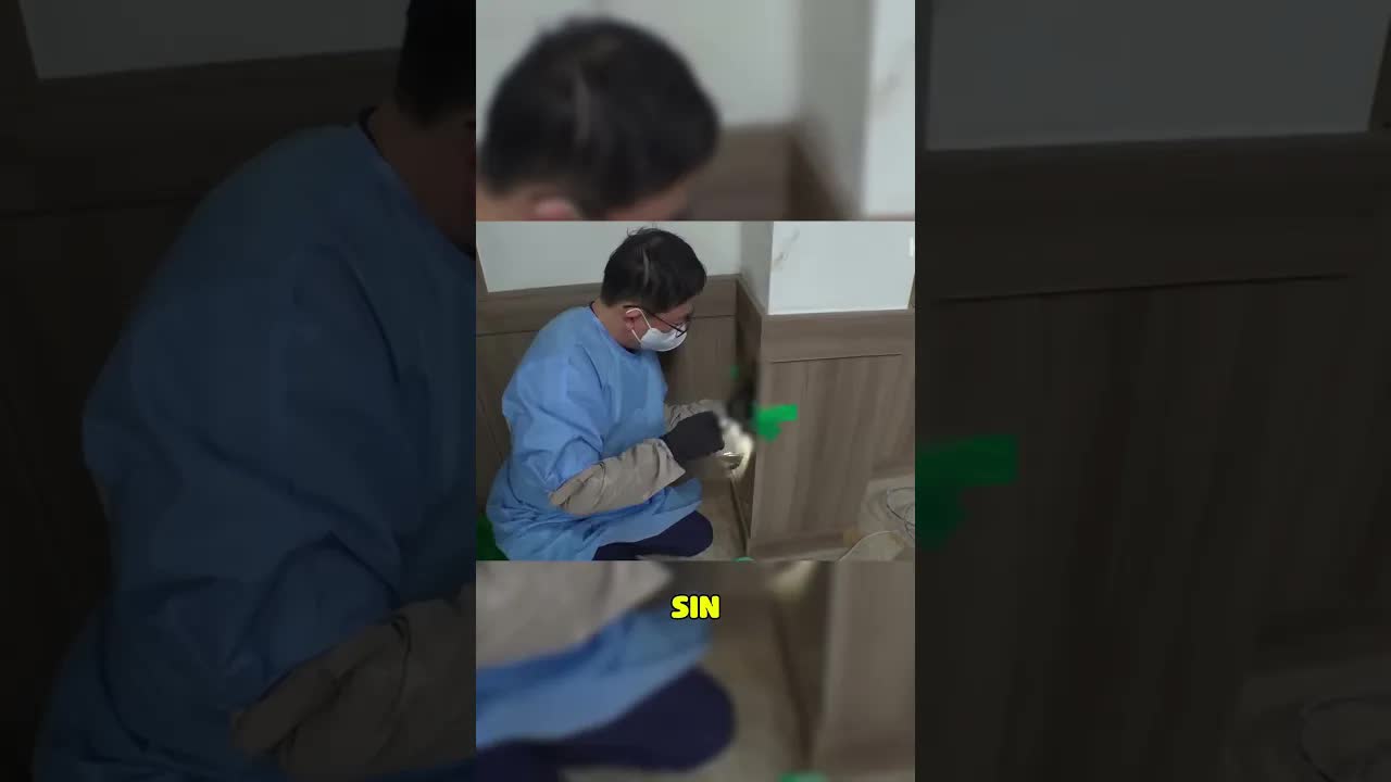 Rescate de gatitos atrapados en un pilar