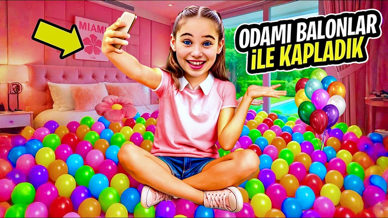 Elif Sinem'in Odasını Balonlarla Süslemek