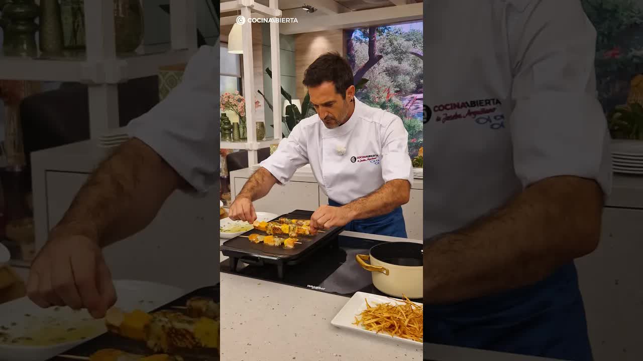 Brochetas de salmón y mango paso a paso