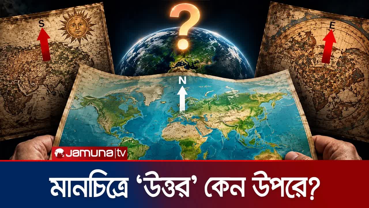 মানচিত্রে উত্তর কেন উপরে?