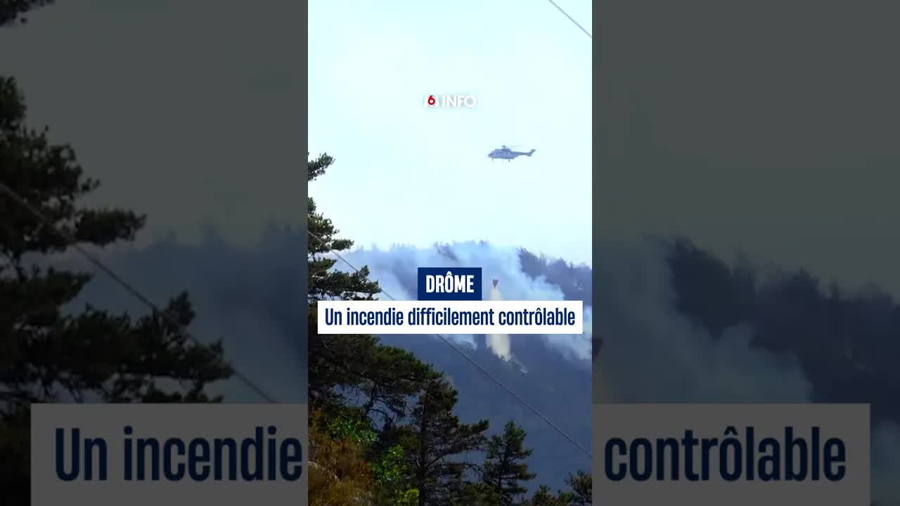 Un incendie en montagne difficile à contrôler