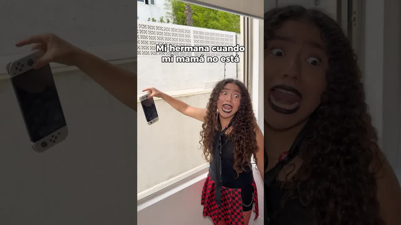 Mi hermana cuando mi mamá no está