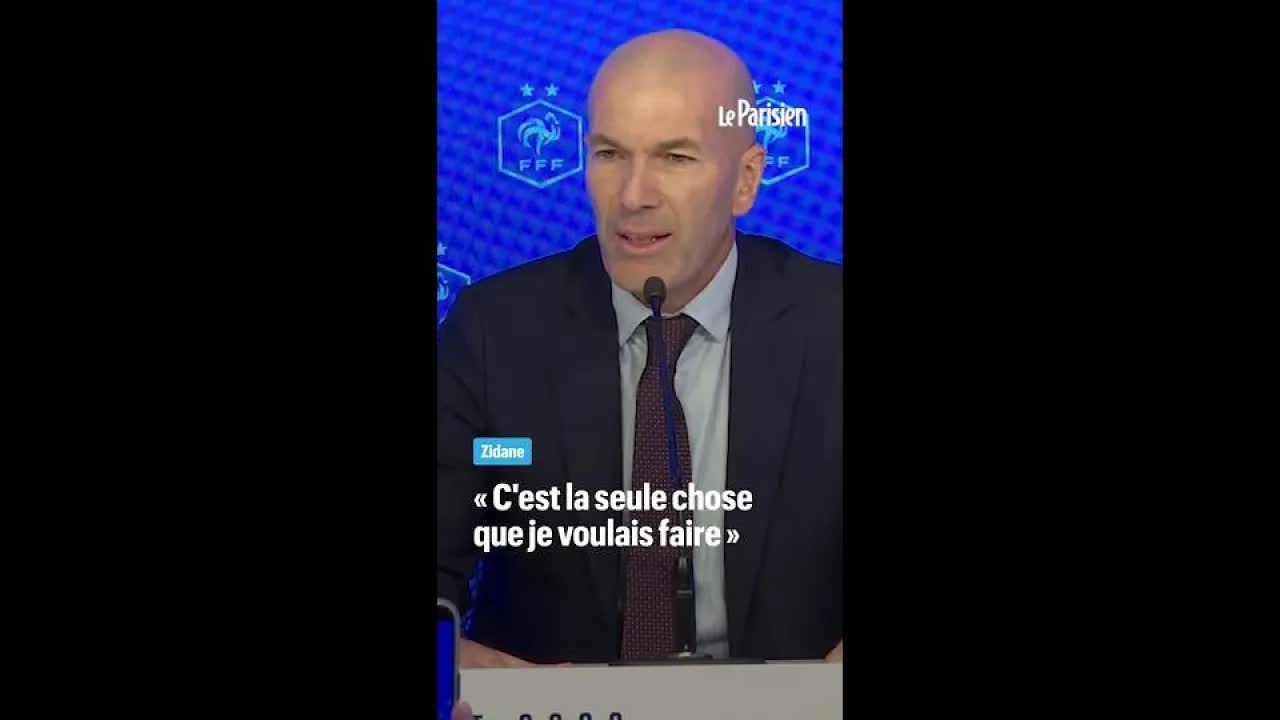 Zidane : « La seule chose que je voulais faire »