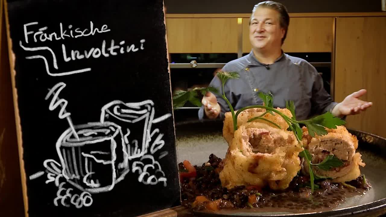 Fränkische Involtini mit Beluga Linsen kochen