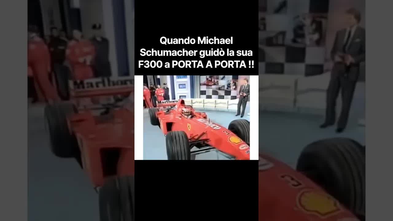 Michael Schumacher e la Ferrari a Porta Porta