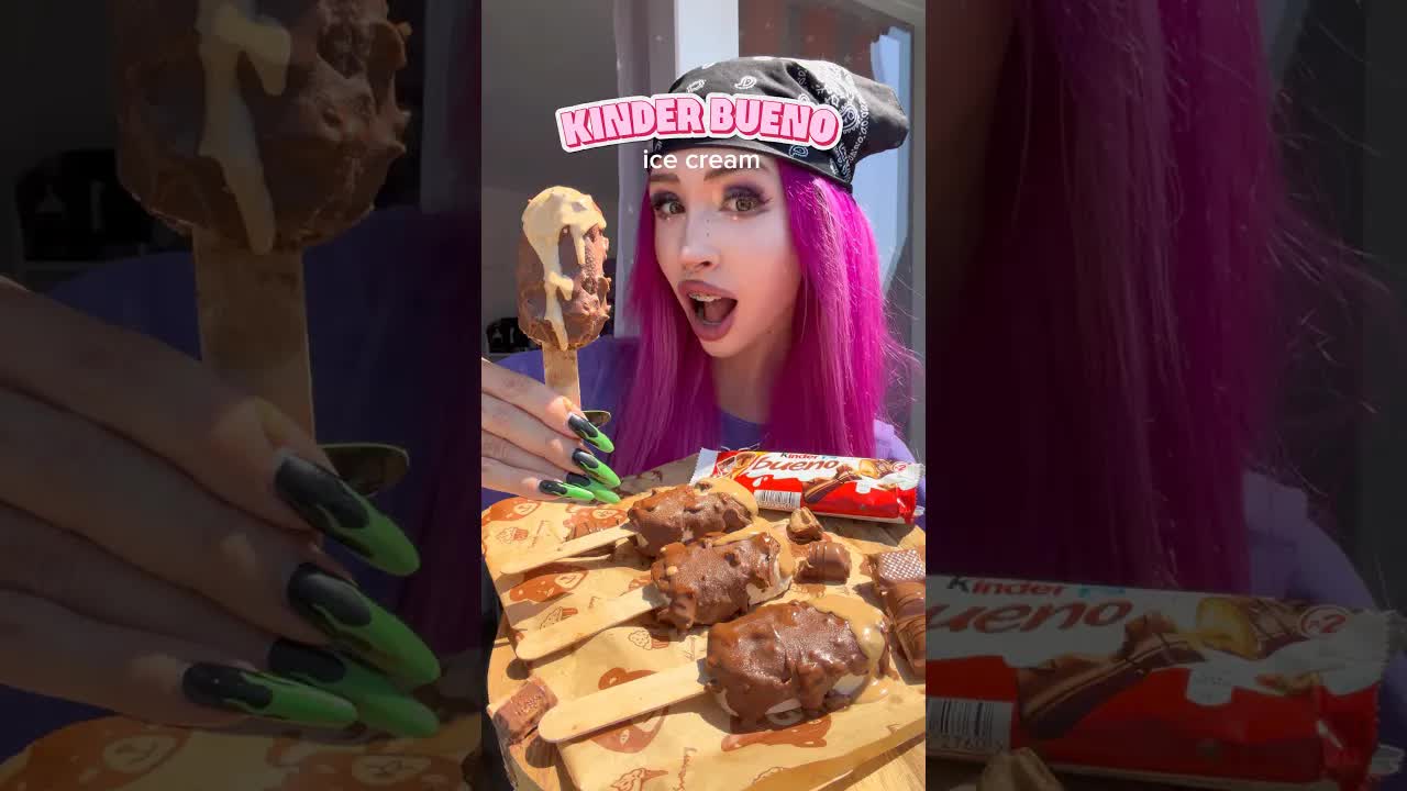 Domowe lody Kinder Bueno dla chłopaka