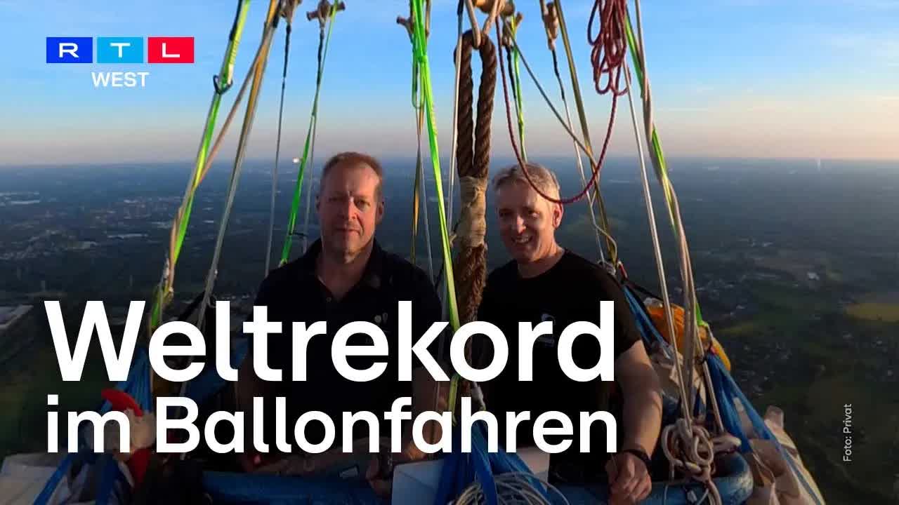Zwei Ballonfahrer aus NRW stellen Weltrekord auf