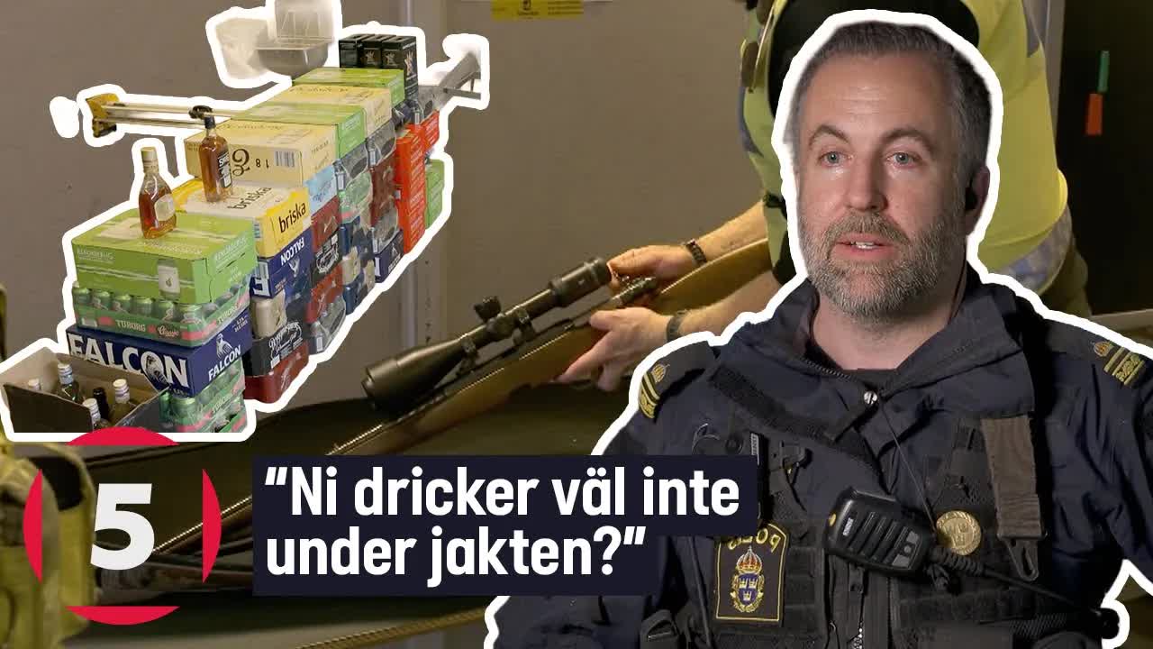 Gränsbevakarna stoppar dansk man med vapen och sprit