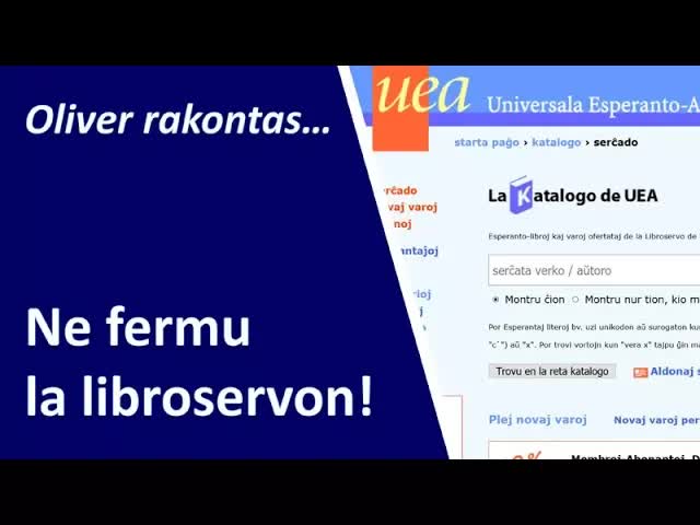 Ne fermu la libroservon de UEA!
