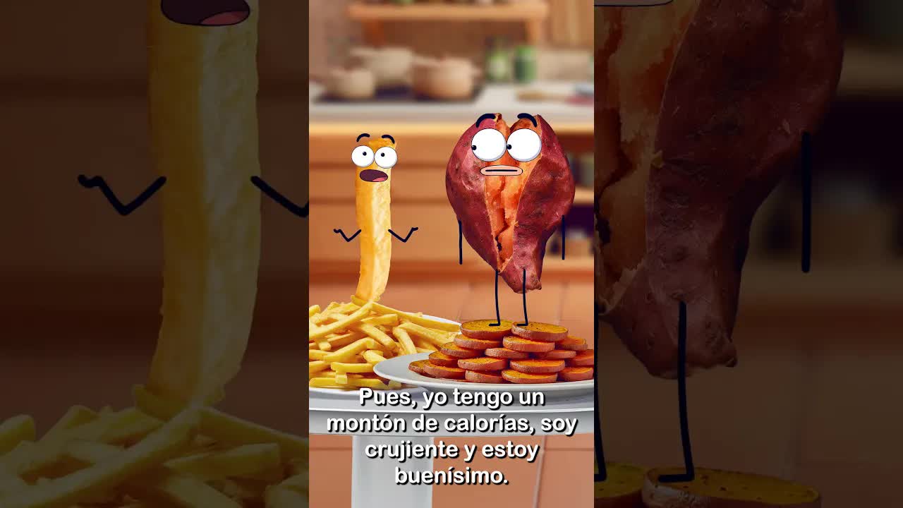 ¿Patatas fritas o boniato asado?