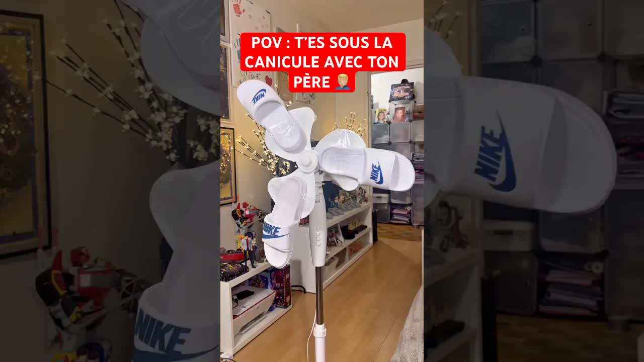 papa sous la canicule avec ses enfants