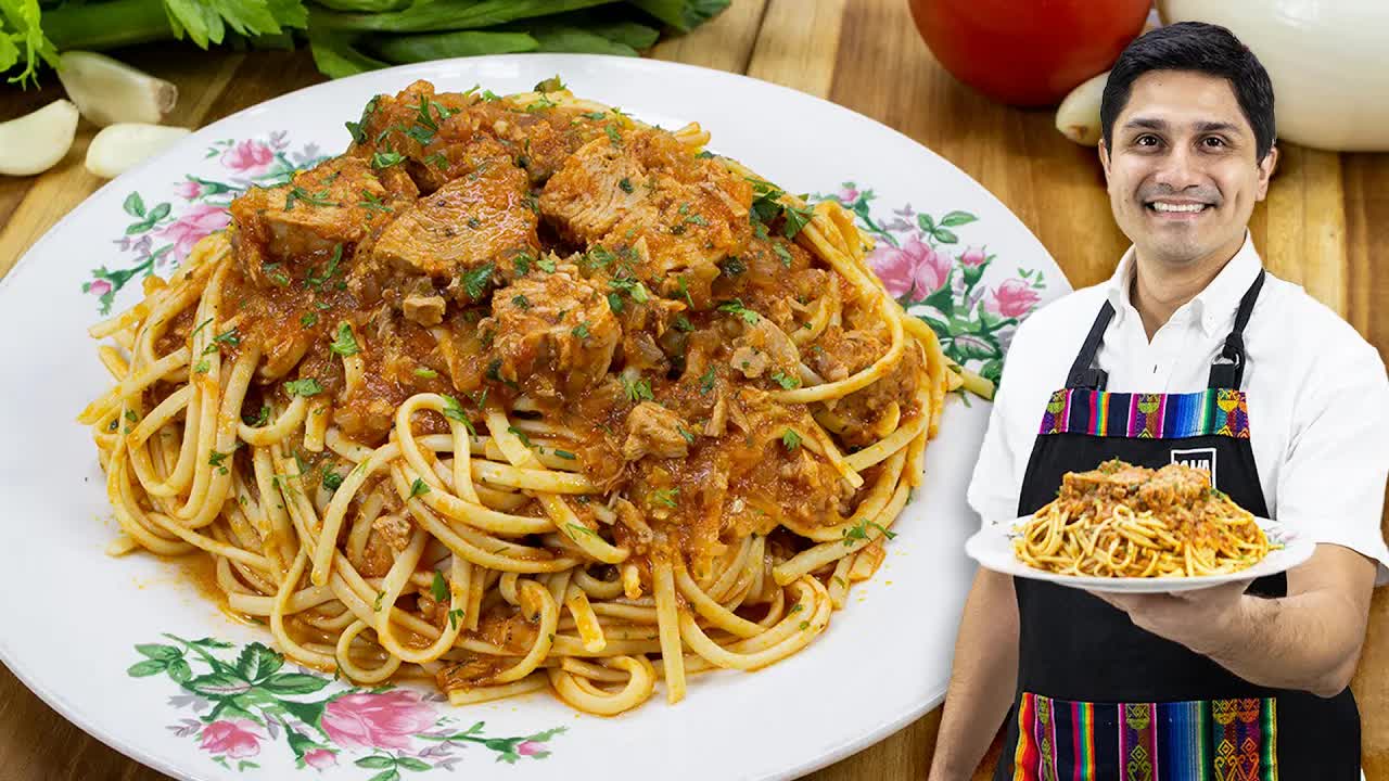 Tallarín de atún fácil y delicioso