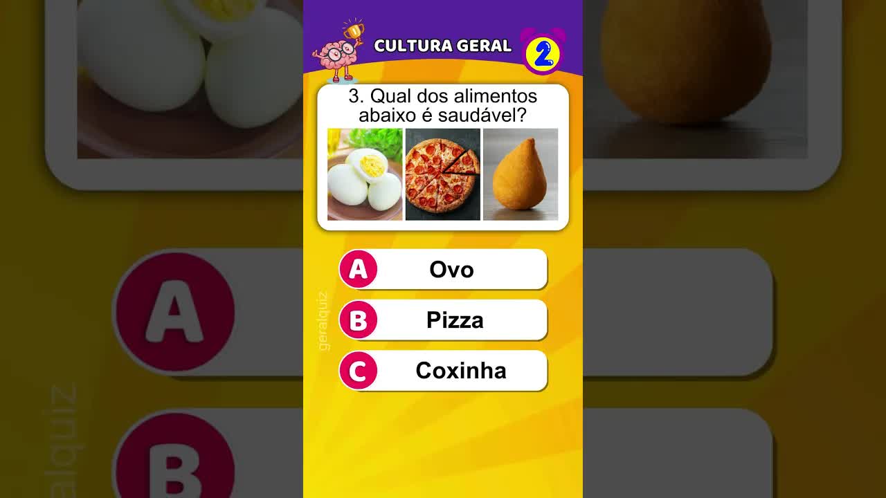Quiz de cultura geral com perguntas simples