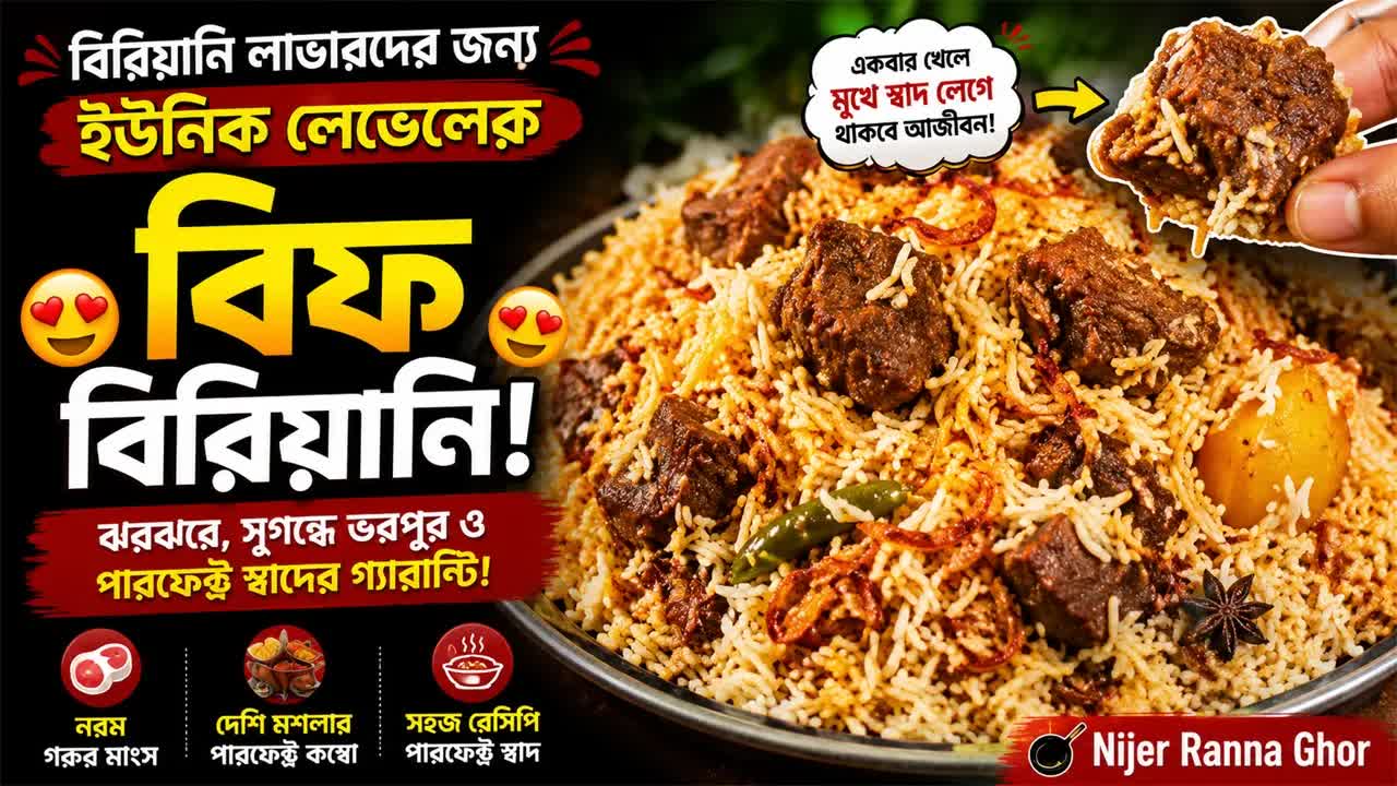 ইউনিক লেভেলের বিফ বিরিয়ানি রেসিপি