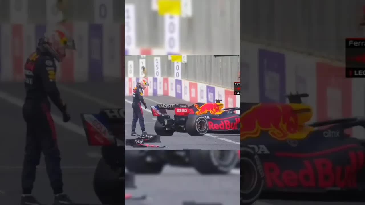 L'accident spectaculaire de Max Verstappen à Bakou
