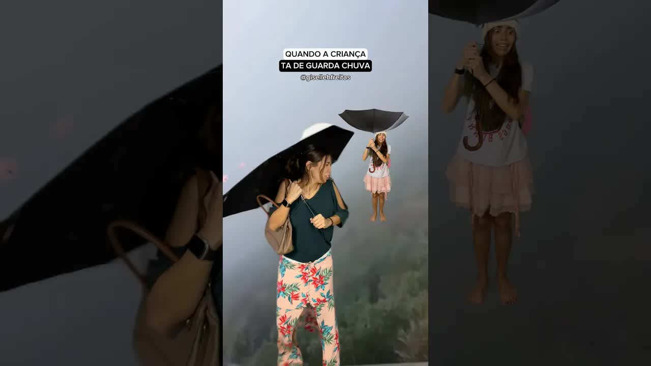 Sofia e o Guarda-Chuva: Uma Situação Engraçada