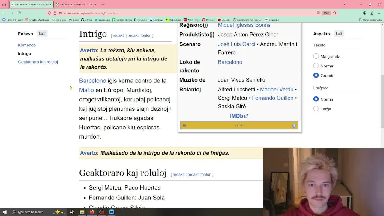 Mi Legas Vikipedian Paĝon pri Barcelona Connection
