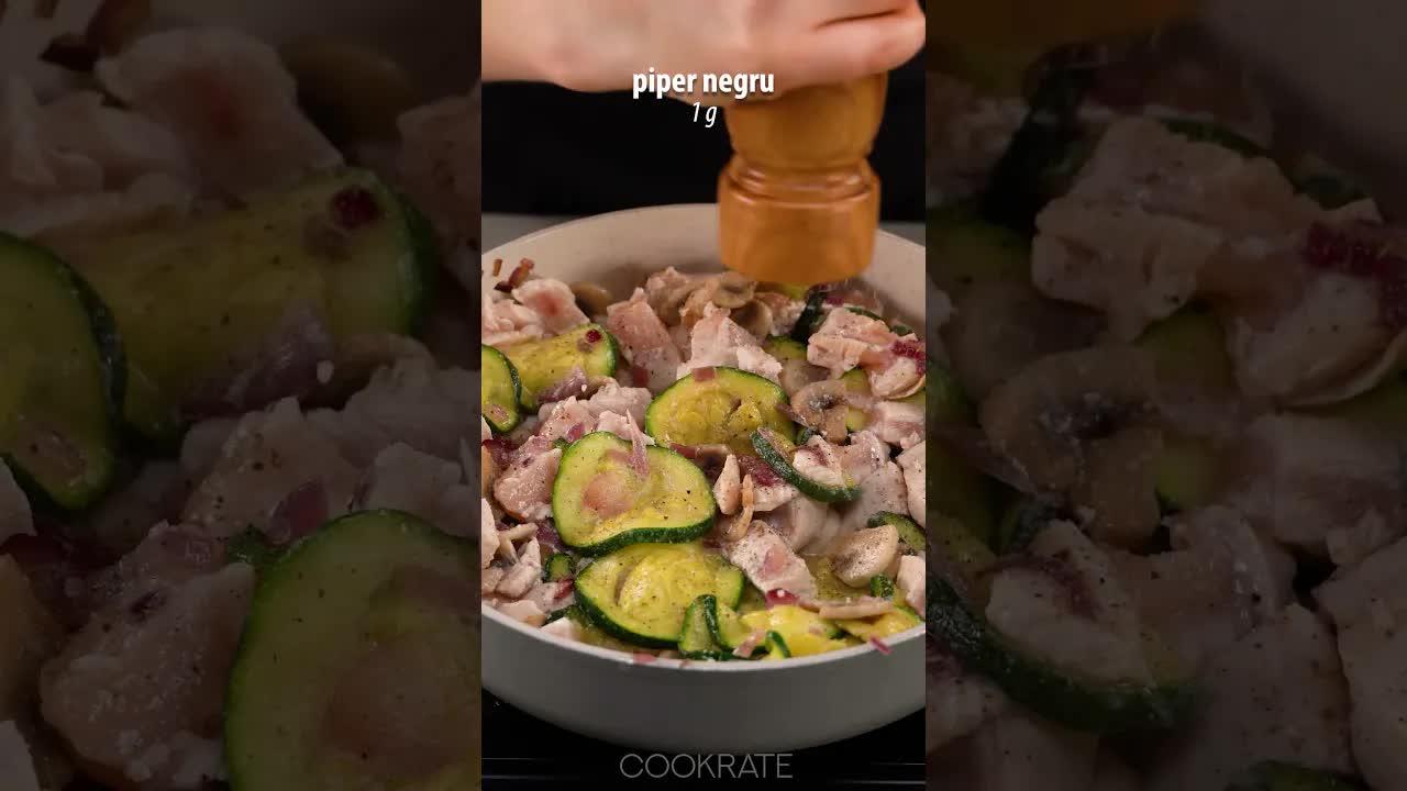Rețeta simplă de piept de pui cu legume și cașcaval