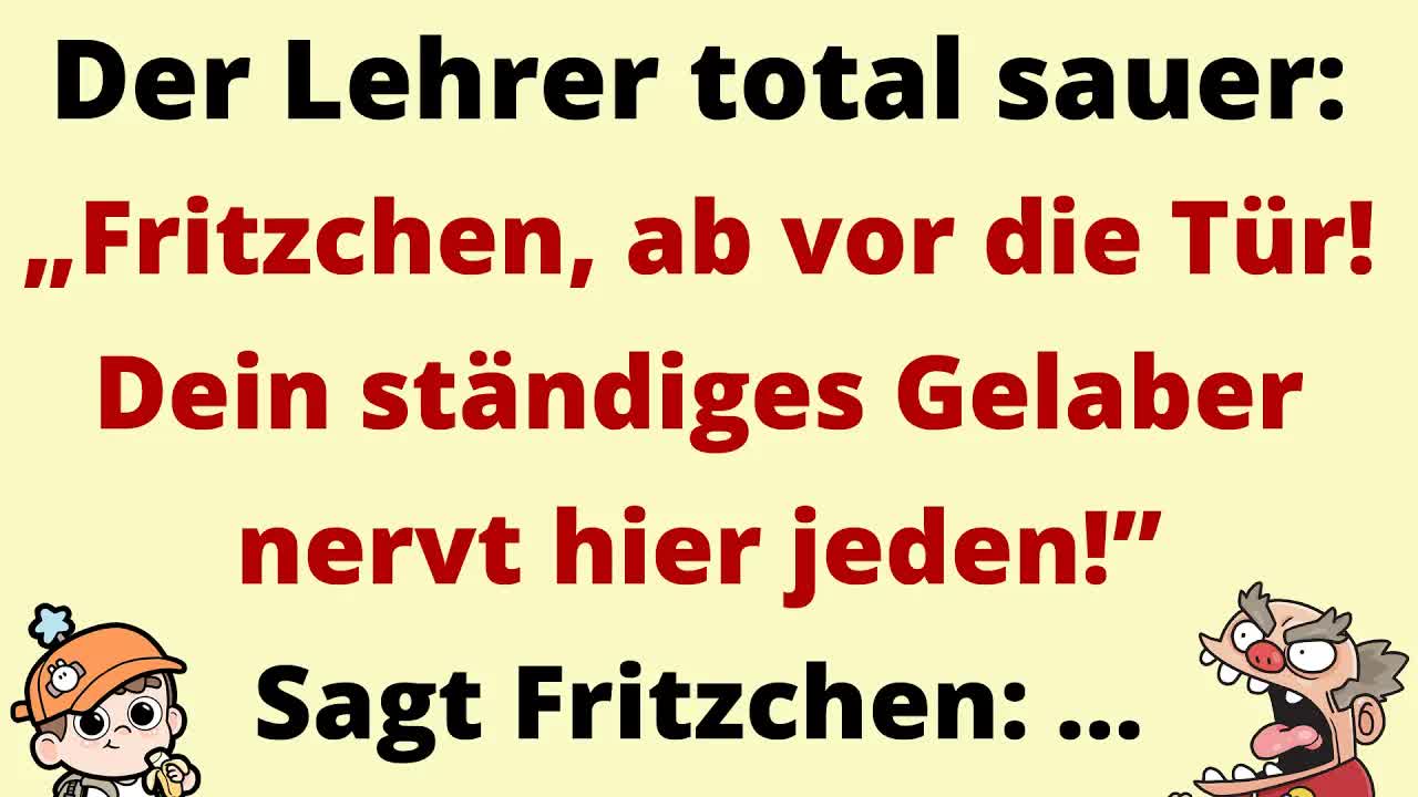 Lustige Schülerwitze mit Fritzchen