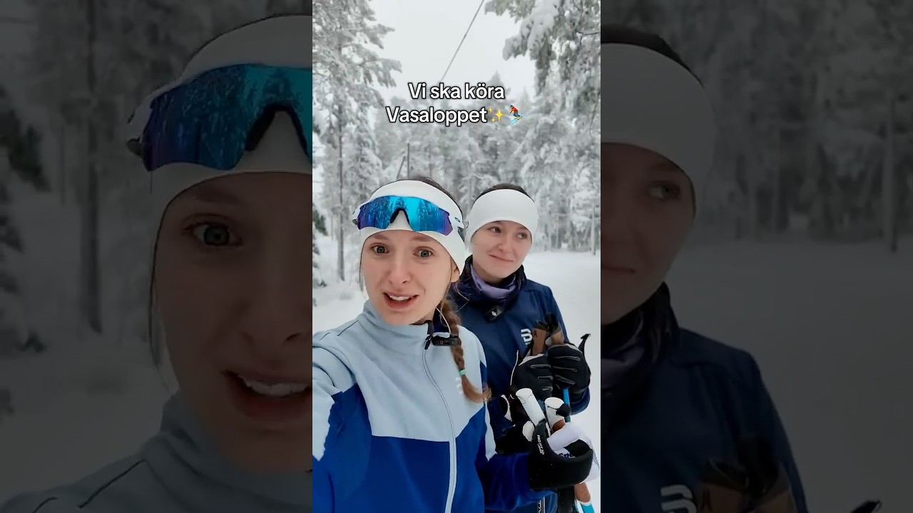 Tränar för Vasaloppet i regn och is