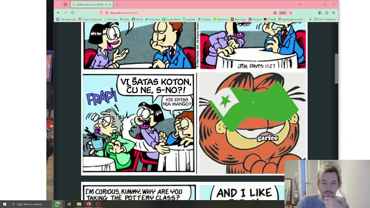 Legi Garfield-komiksojn en Esperanto