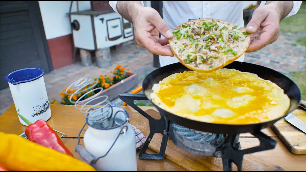 Egy kiadós tojásos reggeli a boldog tanyán