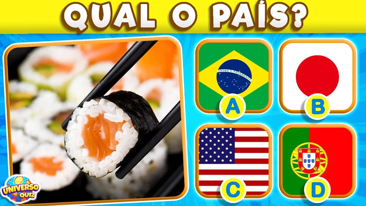 Adivinhe os países pelas comidas