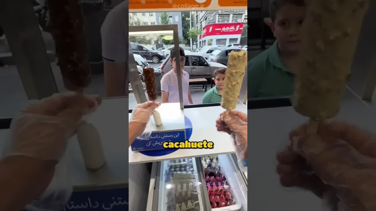 Probaron un helado iraní con tres sabores