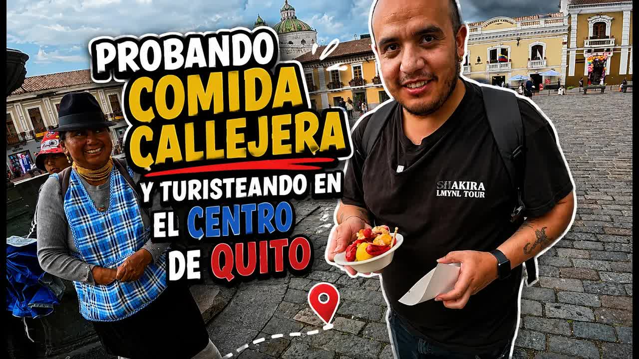 Probando comida callejera en Quito