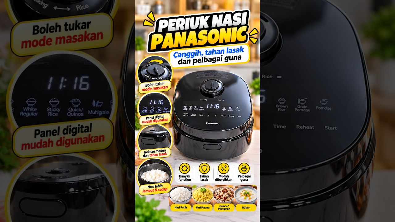 Ulasan Periuk Nasi Panasonic Binchotan Canggih