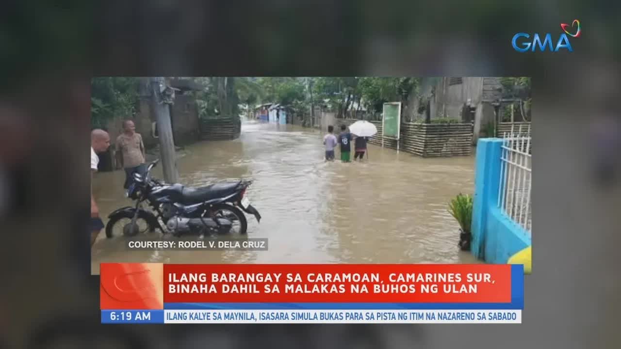 Pagbaha sa Caramoan dahil sa walang tigil na ulan