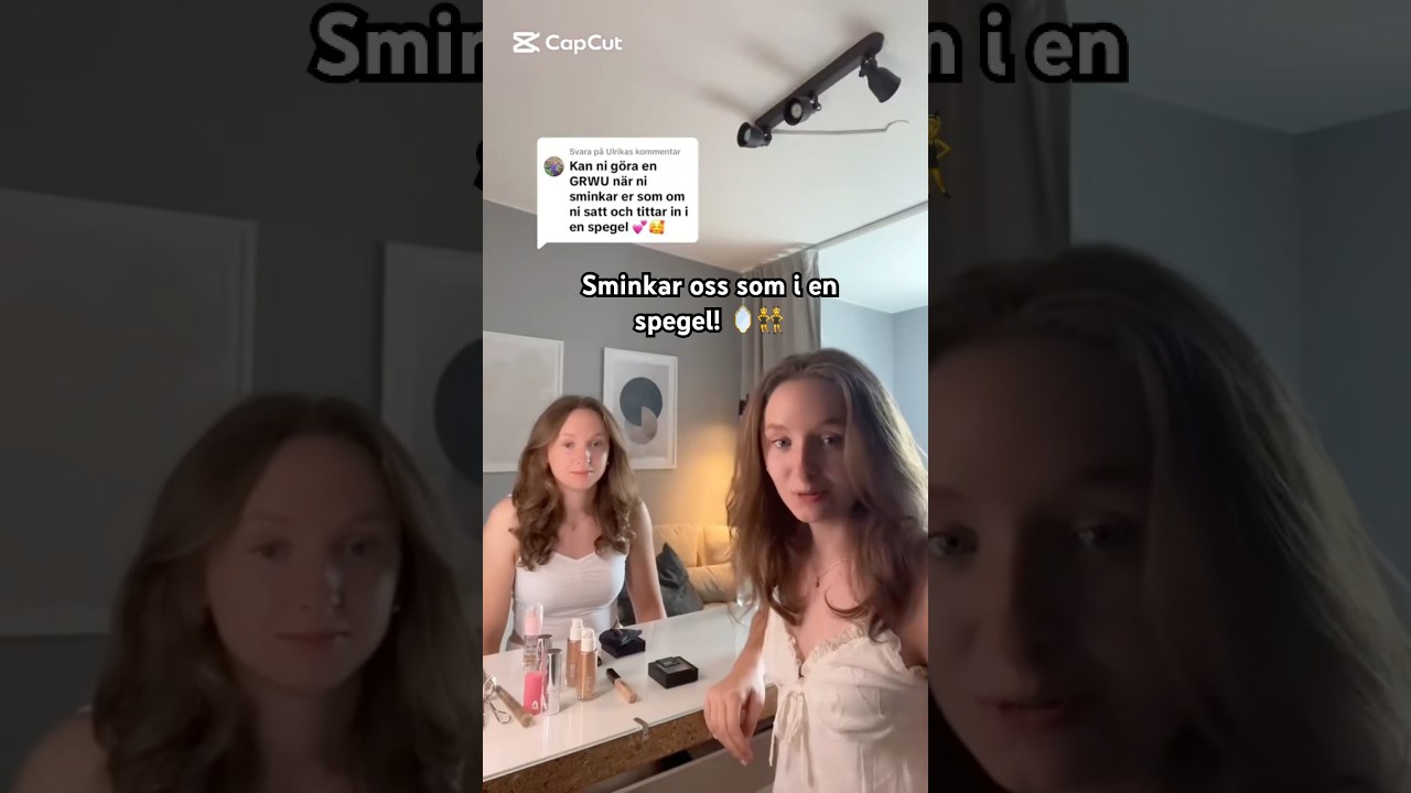 Smink Mirror Challenge med tvillingar