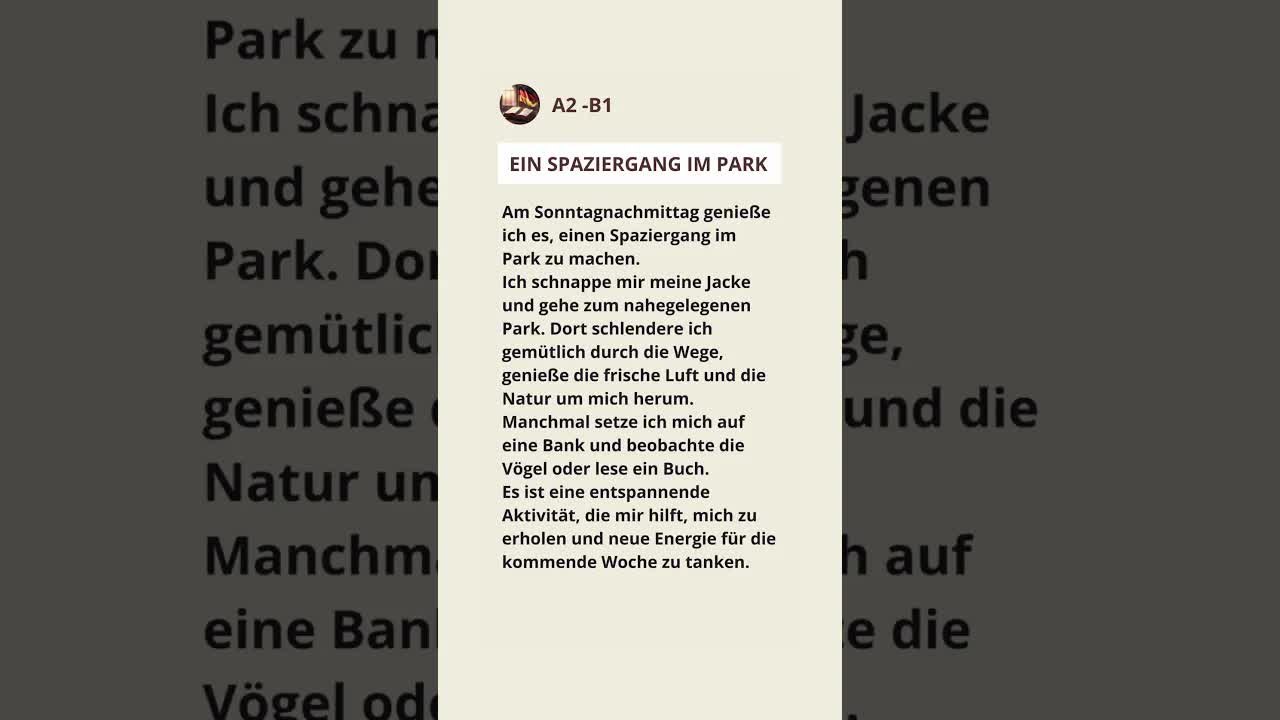Ein entspannter Sonntagsspaziergang im Park
