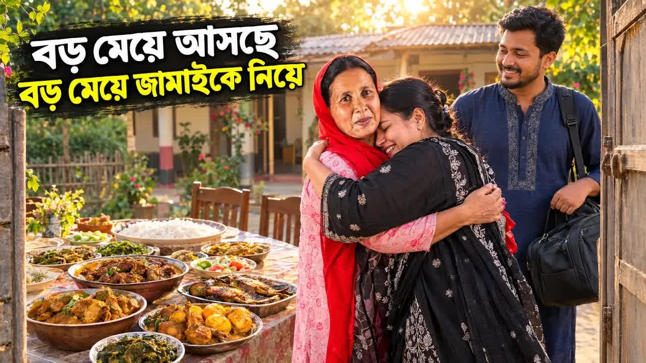 বড় মেয়ের জামাই আসার আনন্দ ও রান্নার প্রস্তুতি