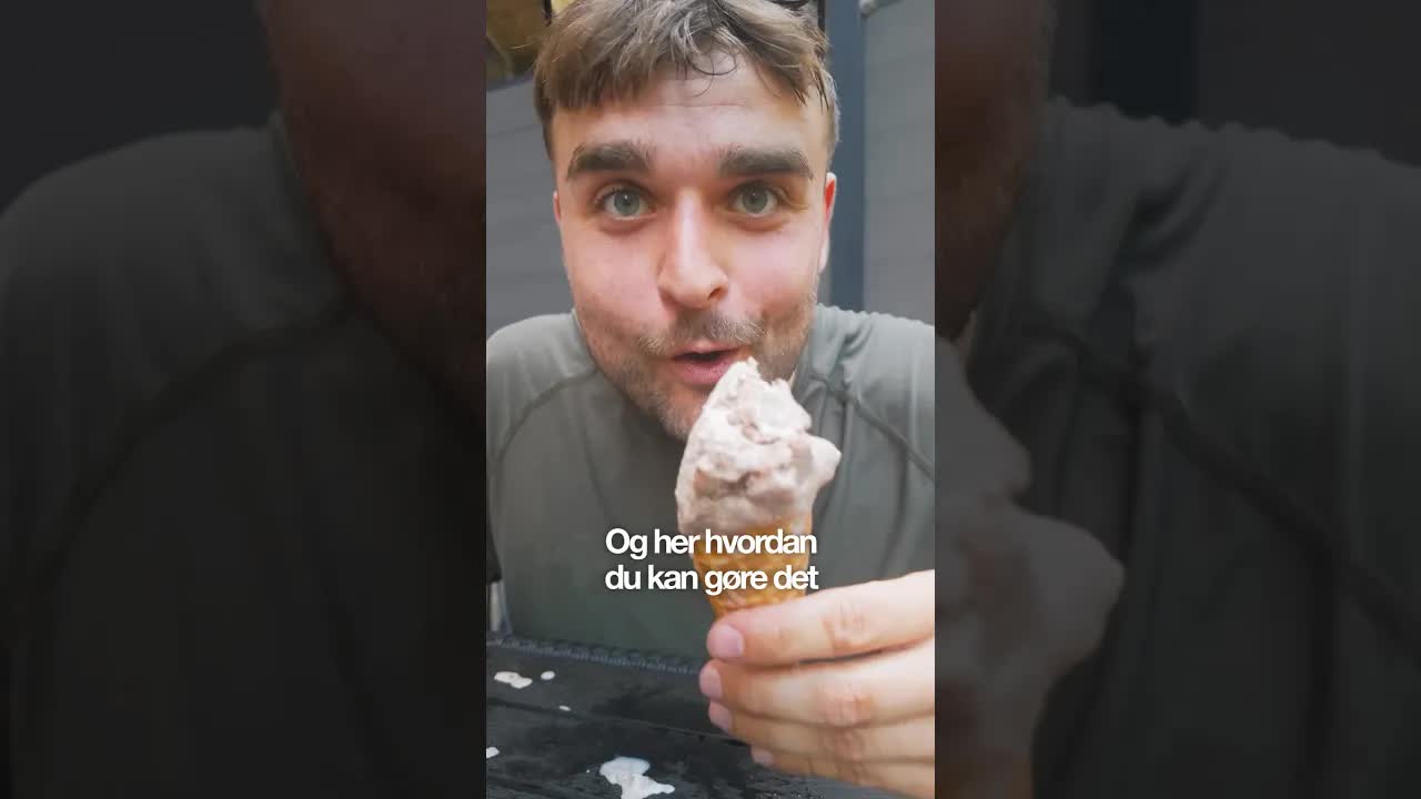 Hjemmelavet is på løbetur med salt og is